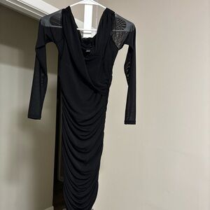 Elegant Black Long Sleeve Dress